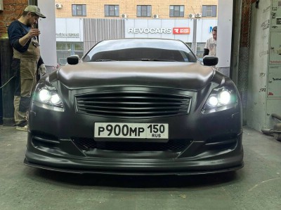 Infiniti g37 изготовление приемных труб с заменой гофр, установка спортивных глушителе и установка электро заслонок